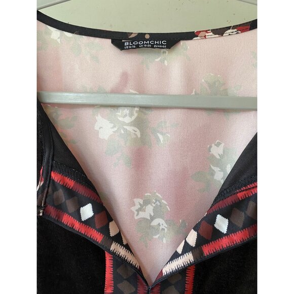 Bloomchic Bohemian Floral Print Long-Sleeve Dress US 14-16 UK 18-20 EU 44-46 - Picture 6 of 6